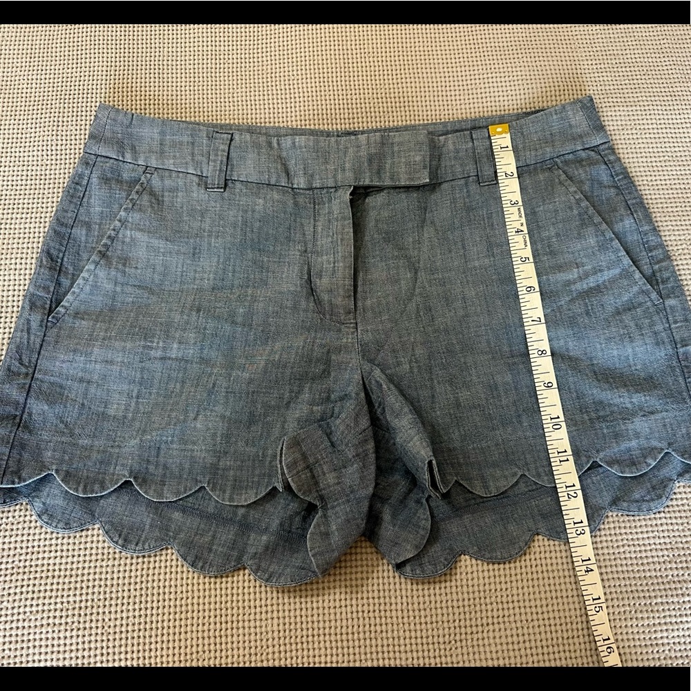Chambray scallop J.Crew shorts
